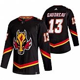 Calgary Flames 13 Johnny Gaudreau Black Adidas 2020-21 Reverse Retro Alternate Jersey Dzhi,baseball caps,new era cap wholesale,wholesale hats